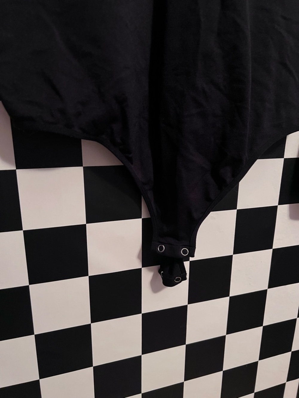 Black Long-Sleeve Women's Bodysuit Top - Picture 3 of 6